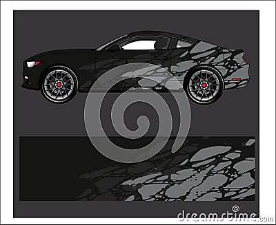 Car And Vehicle abstract racing graphic kit background for wrap and vinyl sticker Vector Illustration