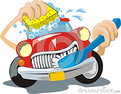 Car wash Vector Illustration