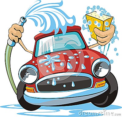 Car wash Vector Illustration