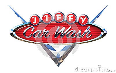 Car Wash Chrome Logo Stock Photo