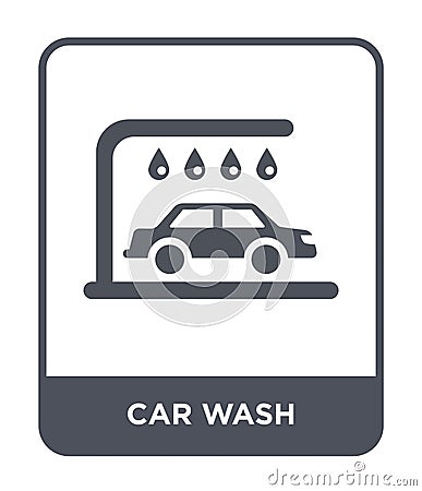 car wash icon in trendy design style. car wash icon isolated on white background. car wash vector icon simple and modern flat Vector Illustration