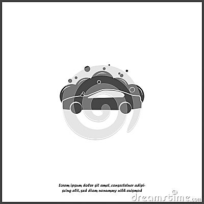 Car wash icon on white isolated background Vector Illustration