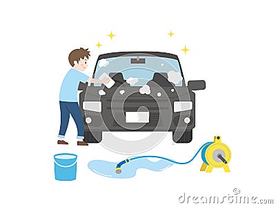 Car wash1 Vector Illustration