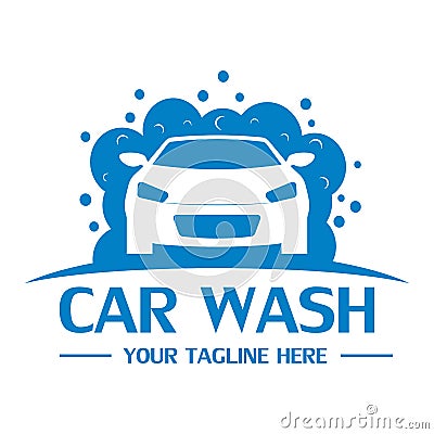 Car wash logo design template Vector Illustration