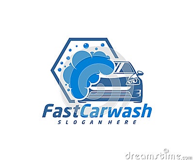 Car Wash logo designs concept vector, Automotive Cleaning logo template Vector Illustration