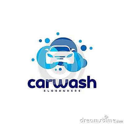 Car Wash Logo Template Designs Vector Illustration