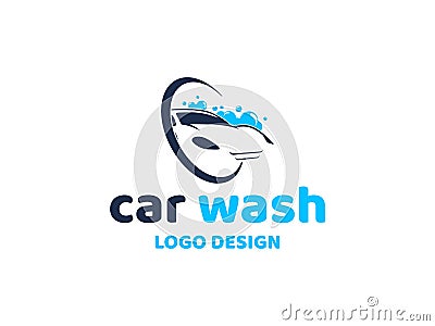 Car wash logo vector inspiration Cartoon Illustration