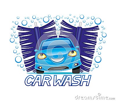 Car wash sign. Vector Illustration