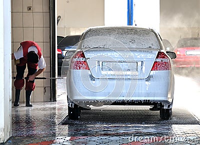 Car washing Stock Photo