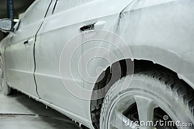 Car washing close-up. Stock Photo