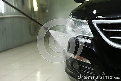 Car washing close-up. Stock Photo