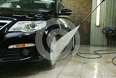 Car washing close-up. Stock Photo