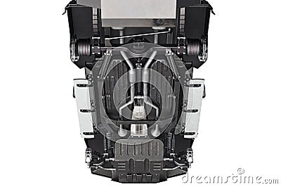 Car 4wd bottom suspension, close view Stock Photo