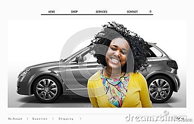 Car Website Homepage Layout Advertising Concept Stock Photo