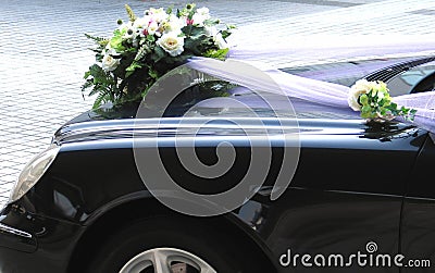 Car wedding decoration Stock Photo
