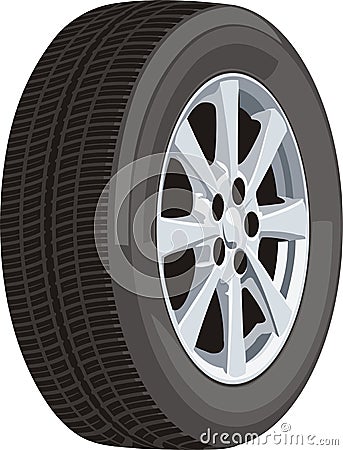 Car wheel Vector Illustration