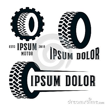 Car wheel, car related sign Vector Illustration