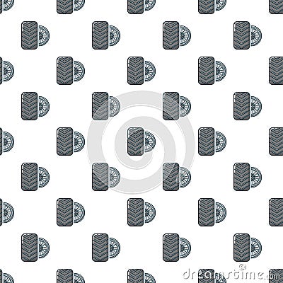 Car wheel tire pattern seamless Vector Illustration