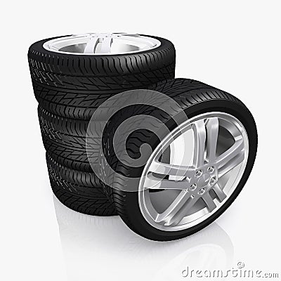 Car wheel, vehicle part. Stock Photo