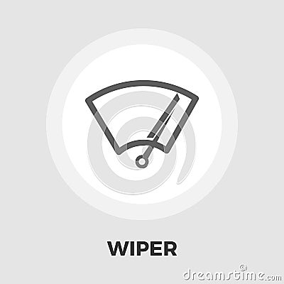 Car wiper flat icon. Vector Illustration