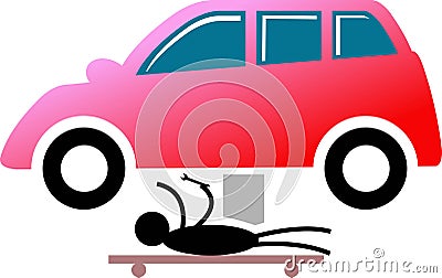Car workshop Vector Illustration