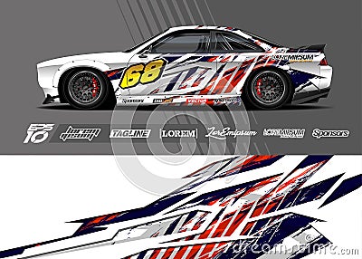 Race car wrap designs illustrations Vector Illustration