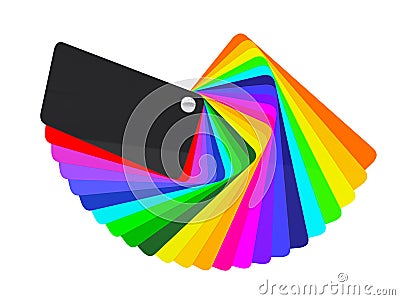 Car wrapping film color palette swatch Stock Photo