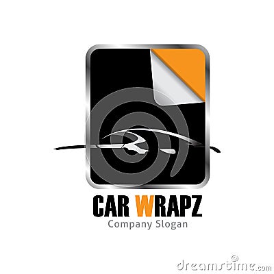 Car wrap logo design for beautiful car Vector Illustration