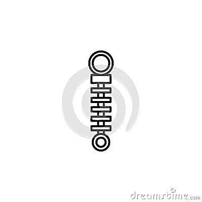 Car, zipper outline icon. Can be used for web, logo, mobile app, UI, UX Vector Illustration