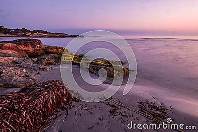 Carabassi beach, in Alicante, Spain, at sunrise Stock Photo