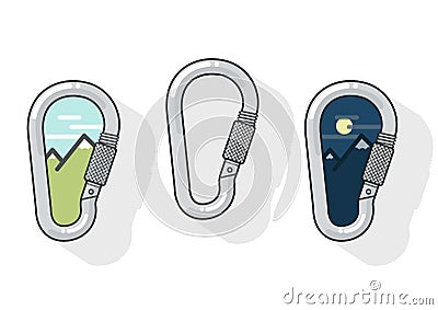 Carabiner Vector Illustration