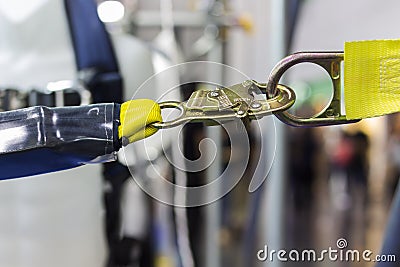Carabiner for Climbing harness Stock Photo