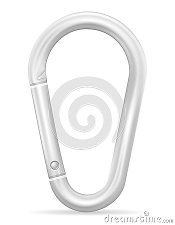 Carabiner is fastened vector illustration Vector Illustration