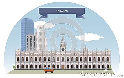 Caracas, Venezuela Vector Illustration