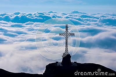 Caraiman Cross Stock Photo