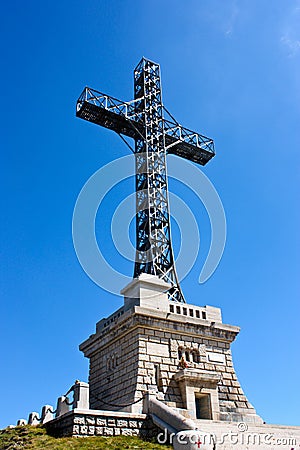 Caraiman Cross Monument Stock Photo