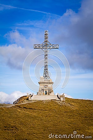 Caraiman cross, Romania, Bucegi mountains Stock Photo