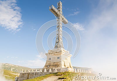 Caraiman Heroes Cross monument Editorial Stock Photo