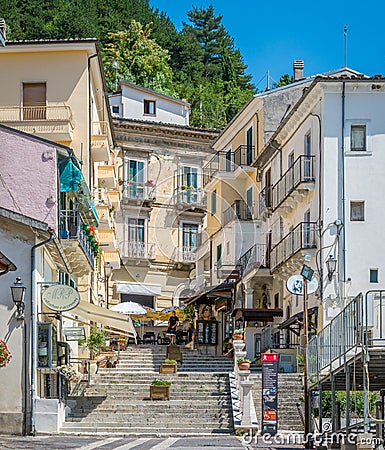 Scenic sight in Caramanico Terme, comune in the province of Pescara in the Abruzzo region of Italy. Editorial Stock Photo
