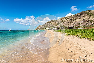 Carambola beach, St Kitts, Caribbean Stock Photo