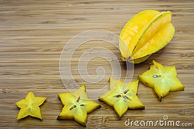 Carambola fruit or Star fruit (Averrhoa carambola) Stock Photo