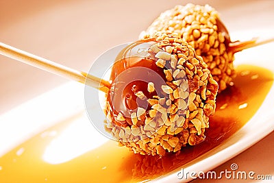 Caramel apples Stock Photo