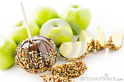 Caramel apples Stock Photo