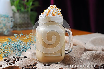 Caramel Coffee Milkshake Stock Photo