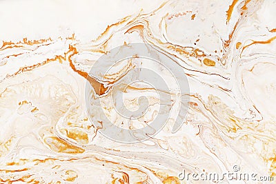 Caramel dynamic and fluid raster texture. Abstract acrylic paints mixt color background. Dyeing, liquid flow surface Stock Photo