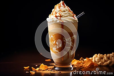 caramel frappuccino coffee beverage Stock Photo