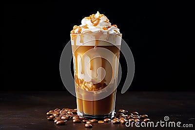 caramel frappuccino coffee beverage Stock Photo