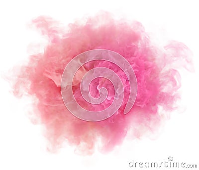 Caramel pink color smoking puff. 3D render abstract background Stock Photo