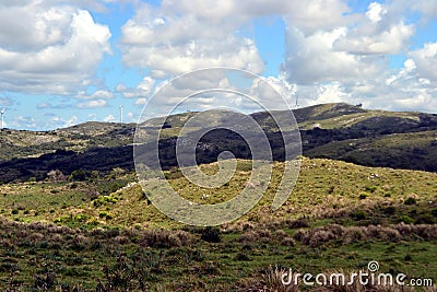 Carape hills landscape and catedral hill, uruguay Stock Photo