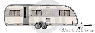 Caravan, camper trailer. 3D rendering Stock Photo